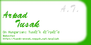 arpad tusak business card